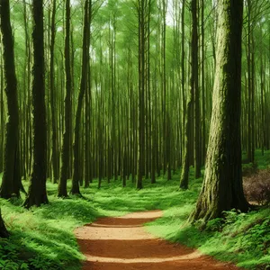 Serene Woodland Landscape with Southern Beech Trees