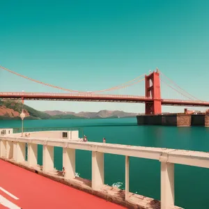 Golden Gate Bridge at Sunset - Iconic Suspension Structure