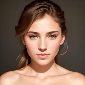 Beautiful Portrait of a Sexy, Attractive Model with Clean Skin