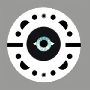 Metal Gear Circle Design Icon Button