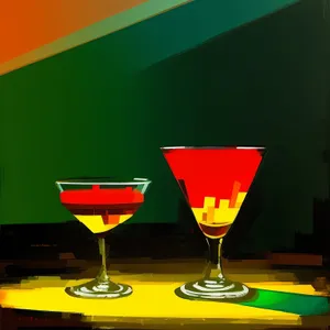 Refreshing Martini Glasses at Cocktail Party