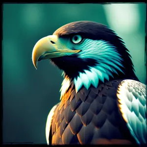 Yellow-eyed Bald Eagle in Nature's Realm