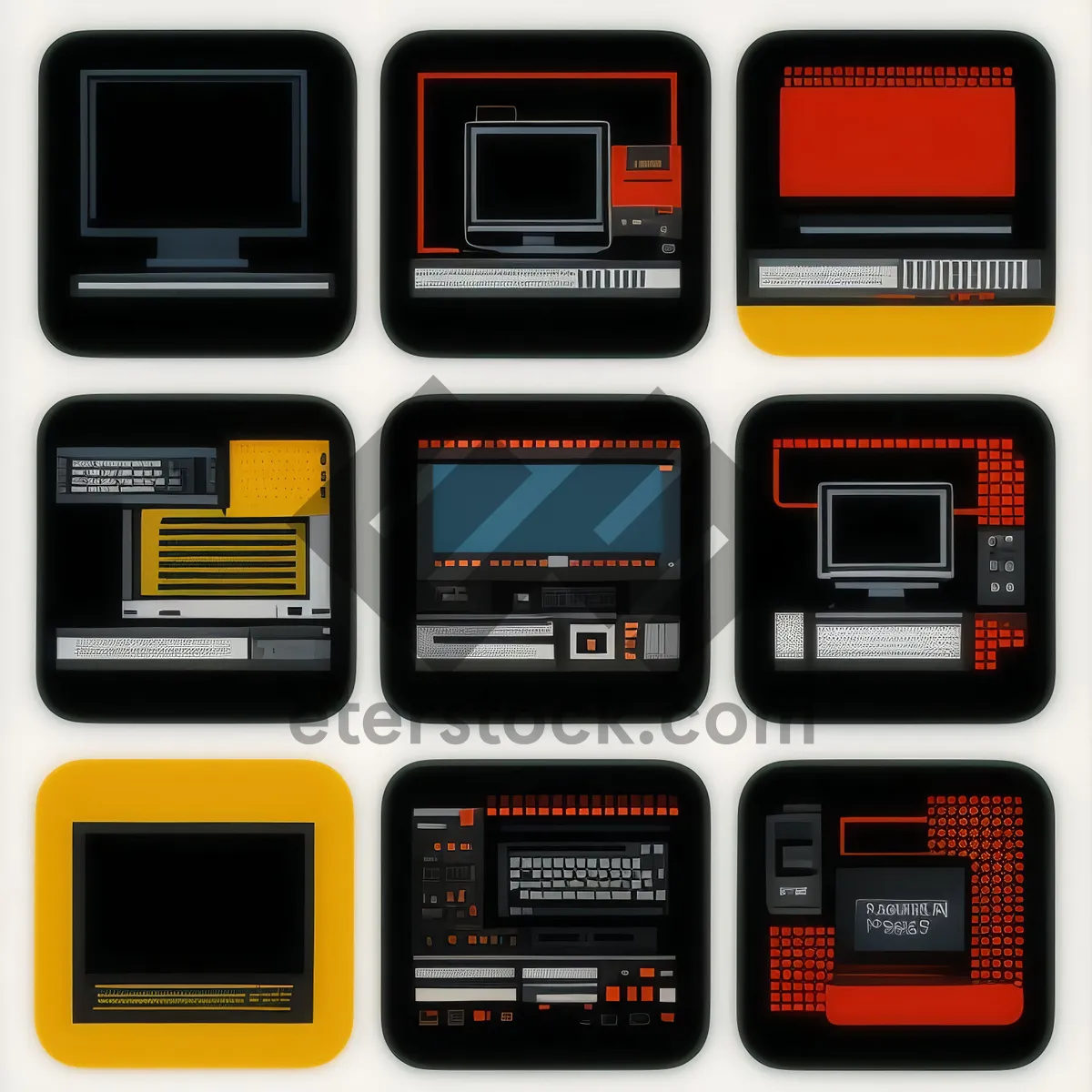 Picture of Glossy Web Button Icon Set