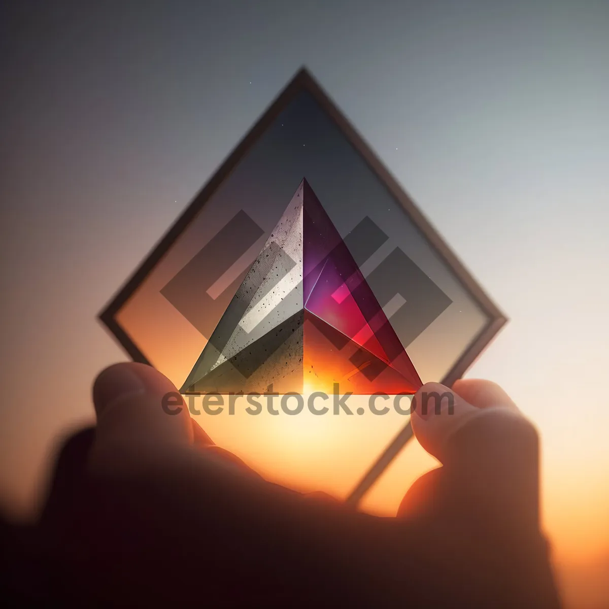 Picture of Glimmering Glass Design Icon with Brilliant Light