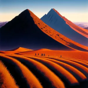Sunset over Desert Dunes: A Scenic Adventure