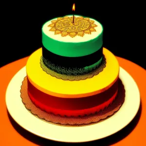 Special Confectionery Cake with Candle
