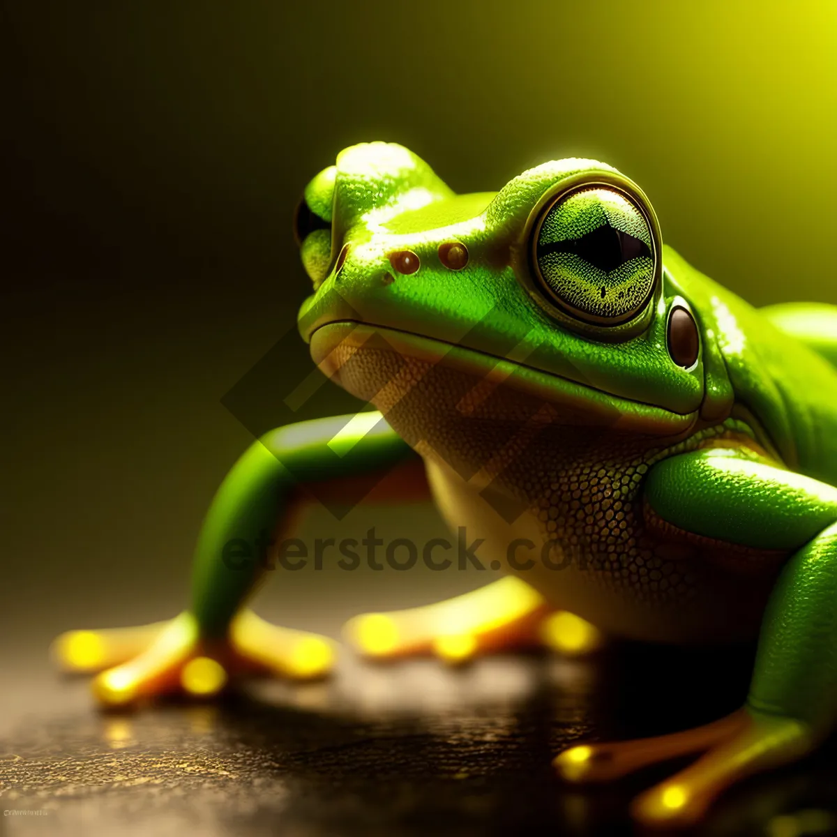 Picture of Bulging-eyed Tree Frog in Abstract Wildlife