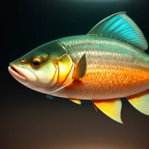 Colorful Goldfish Swimming in Aquarium