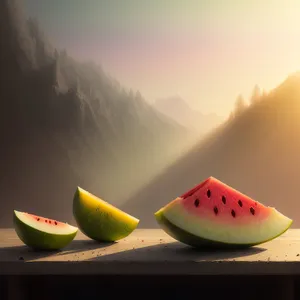 Fresh Fruit Breakfast on Plate