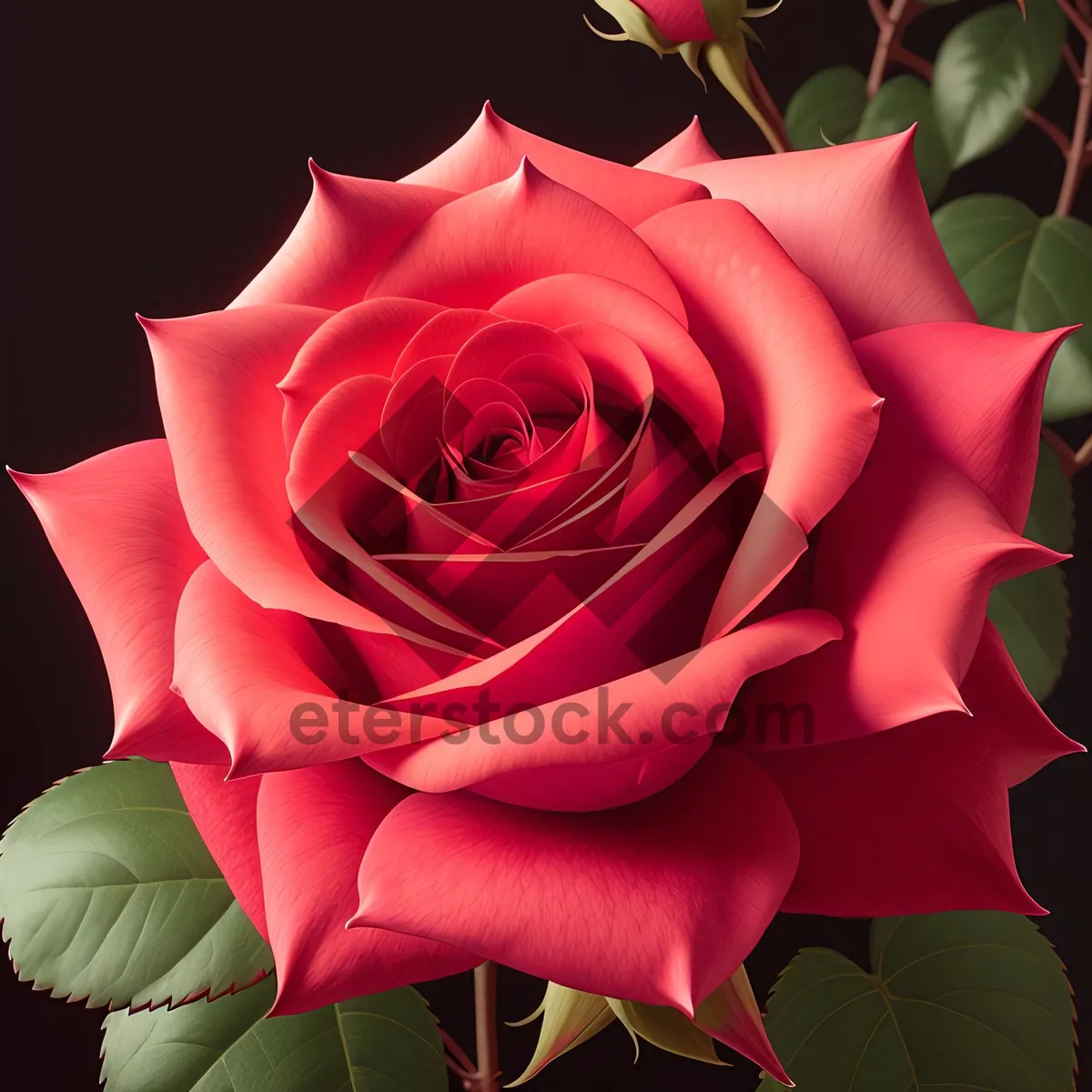 Picture of Romantic Pink Rose Blossom in Garden