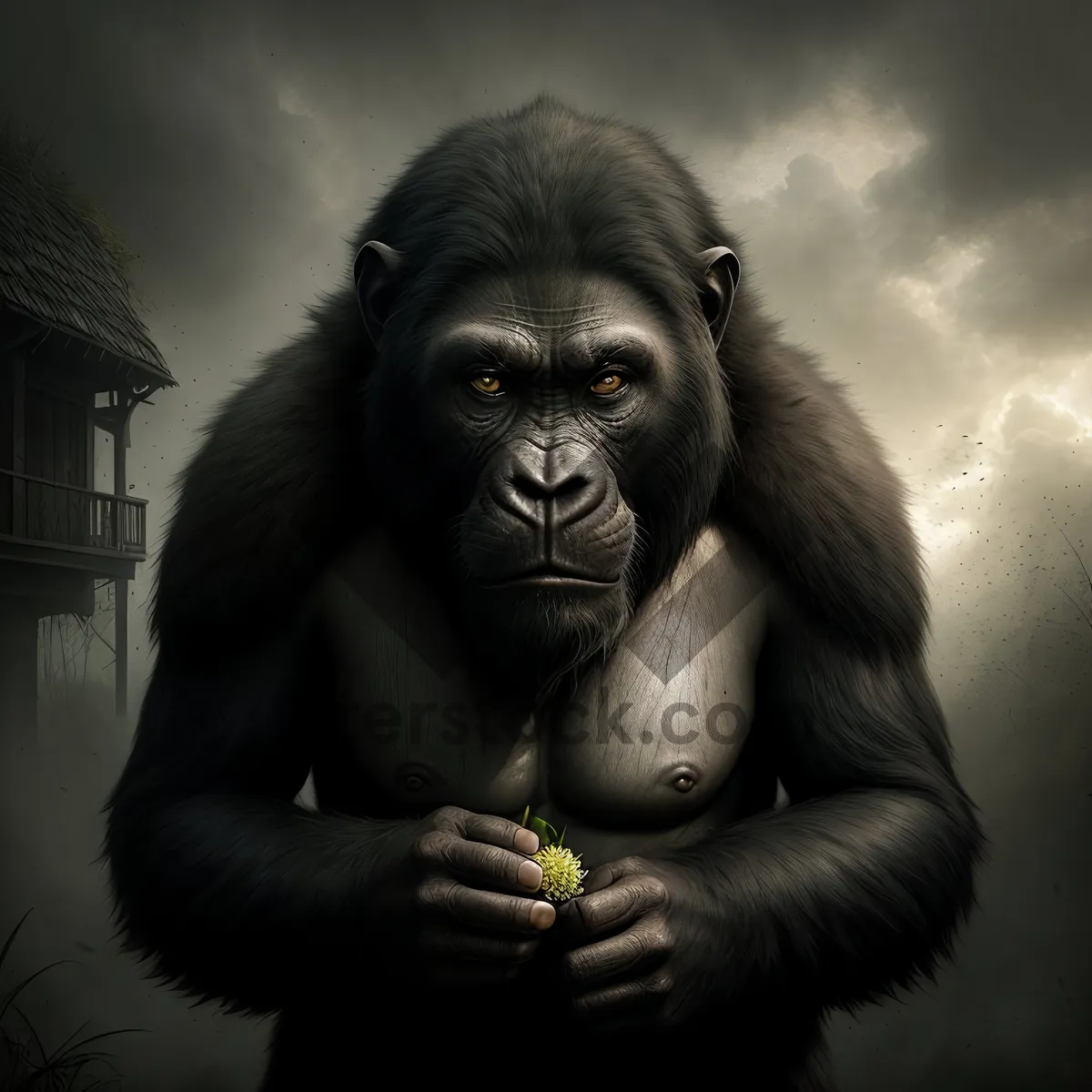 Picture of Orangutan Ape: Majestic Primate in the Wild