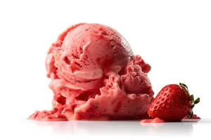 Refreshing Raspberry Ice Cream Dessert with Fresh Berries