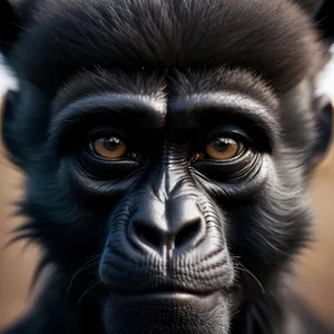 Wild Gibbon - Natural Black Faced Primate in Wildlife