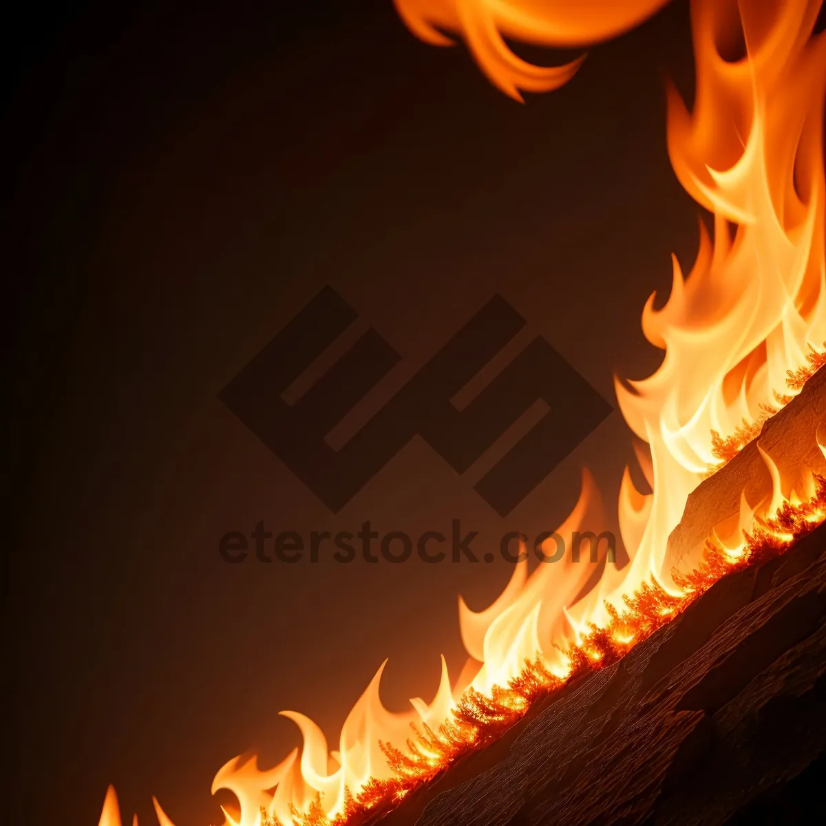 Picture of Blazing Fire: Fiery Inferno of Warmth and Danger
