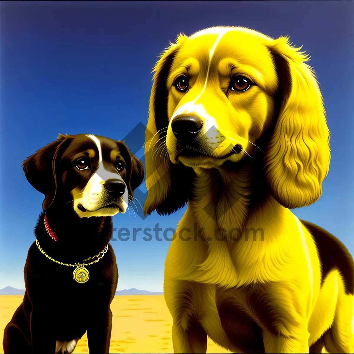 Picture of Cute Brown Canine Companion in Studio Portrait