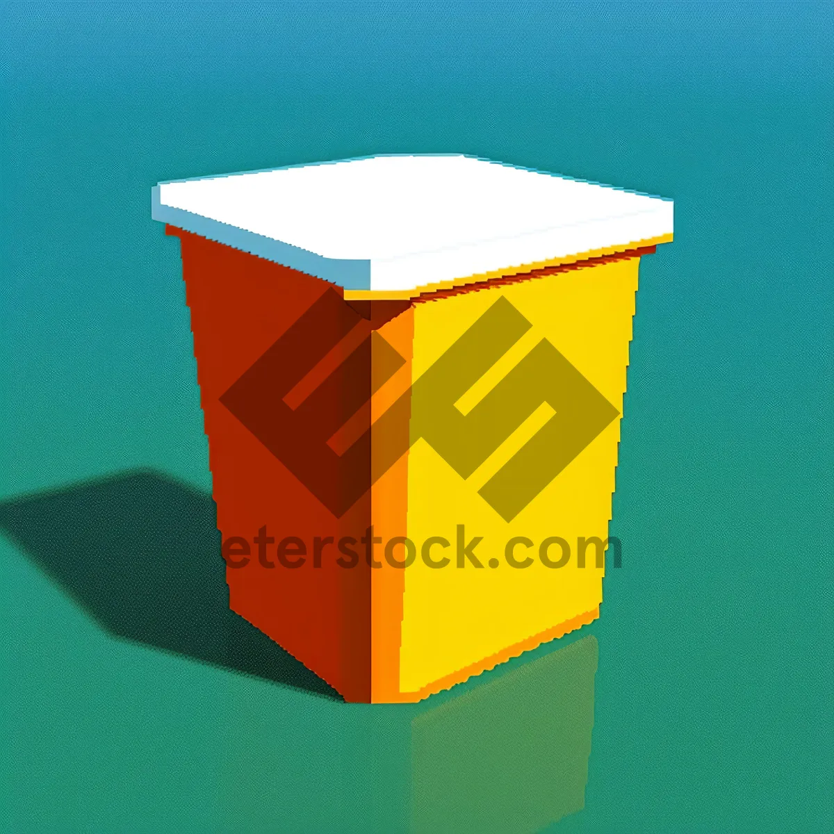 Picture of Cardboard packaging box with symbol and table lamp.