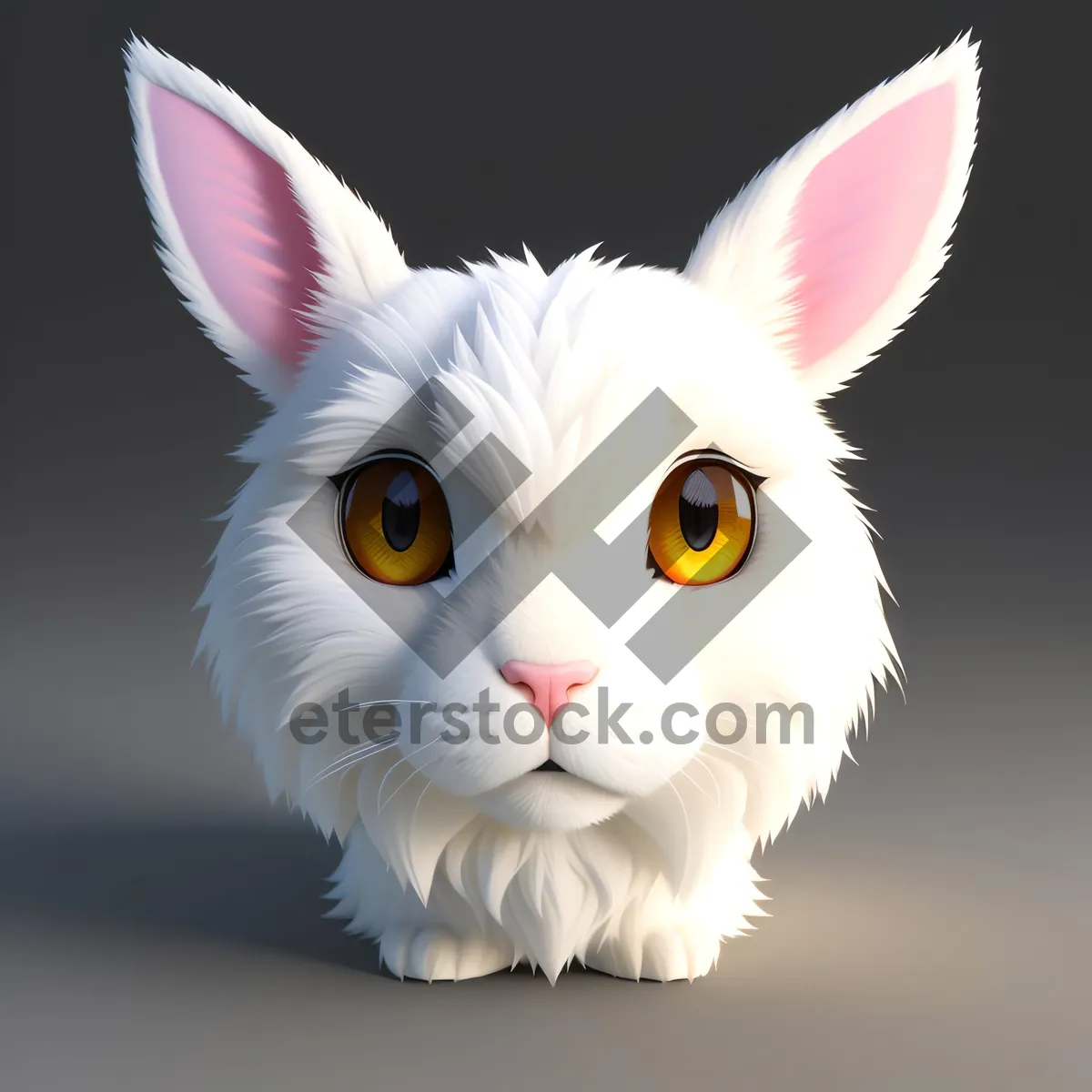 Picture of Fluffy Bunny with Cute White Ears