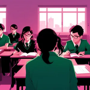 Successful Group of Business Professionals Working Together in Office