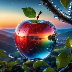 Festive Red Delicious Apple Tree Decoration