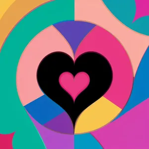 Colorful Heart Pattern - Artistic Love Symbol