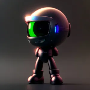 3D Character with Television Camera on Tripod