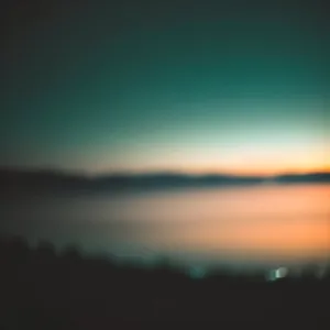 Vibrant Sunset over Cloudy Summer Landscape
