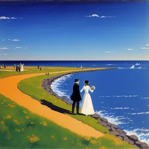 Sunny Golf Course with Ocean Views.