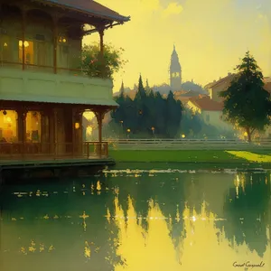 Serene Reflections: Palace by the Water