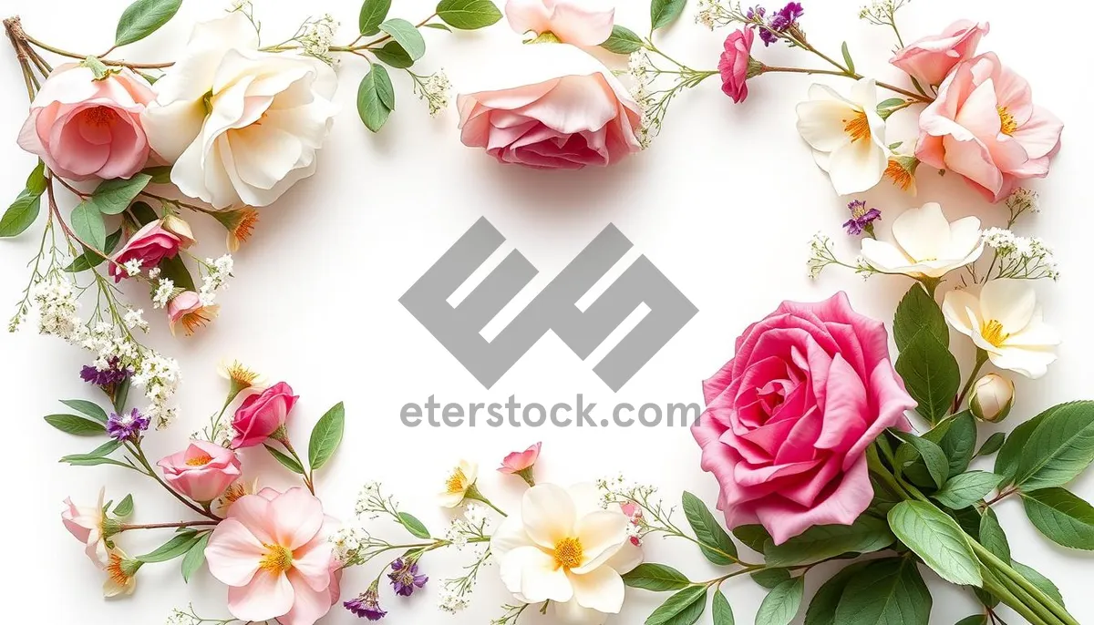 Picture of Pink Rose Bouquet Decoration Ornamental Floral Pattern