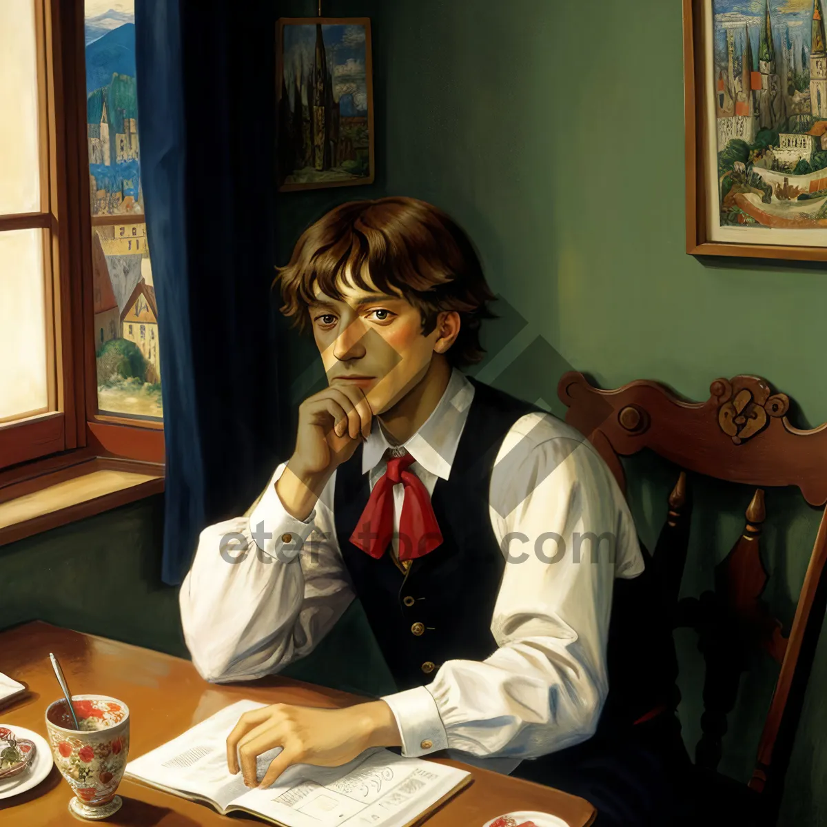 Picture of Professional man working on laptop in office.