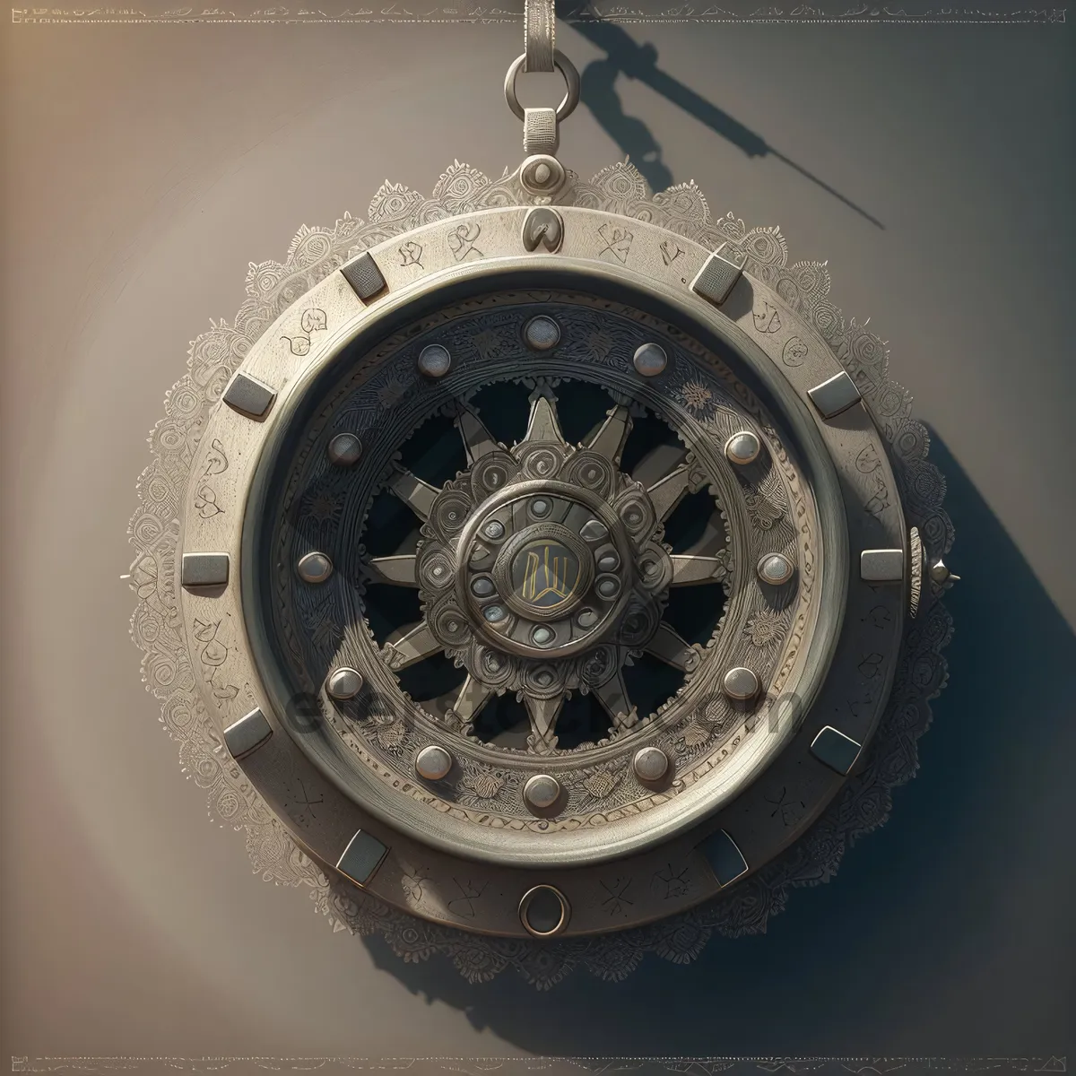 Picture of Vintage Clockwork Gears: Antique Mechanical Timepiece