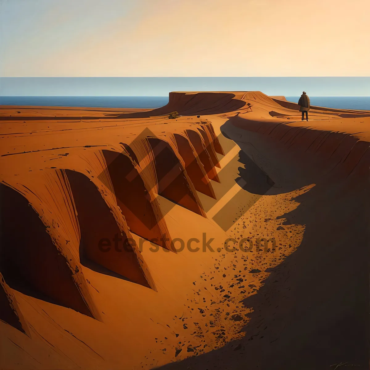 Picture of Sunset over Moroccan Orange Dunes