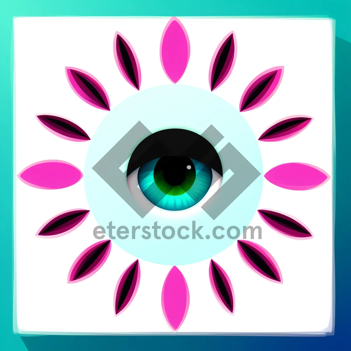 Picture of Floral Eyebrow Design Icon – Artistic Graphic Element