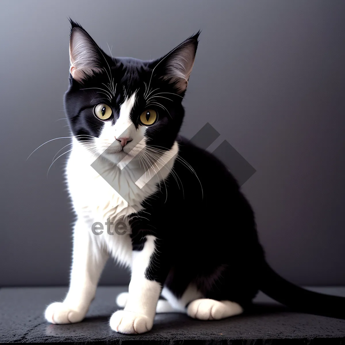 Picture of Cute and Curious Kitty with Adorable Whiskers