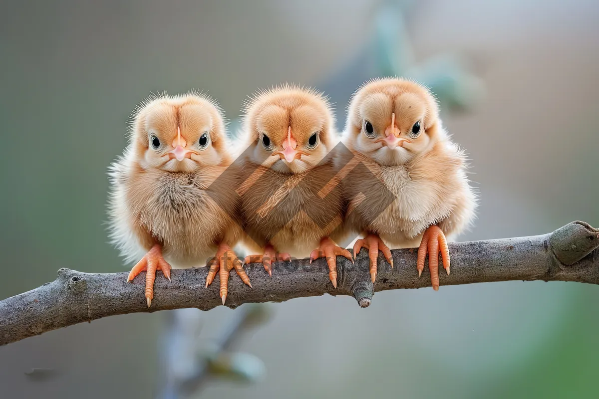 Picture of Fluffy Yellow Chick in Studio Born this Spring