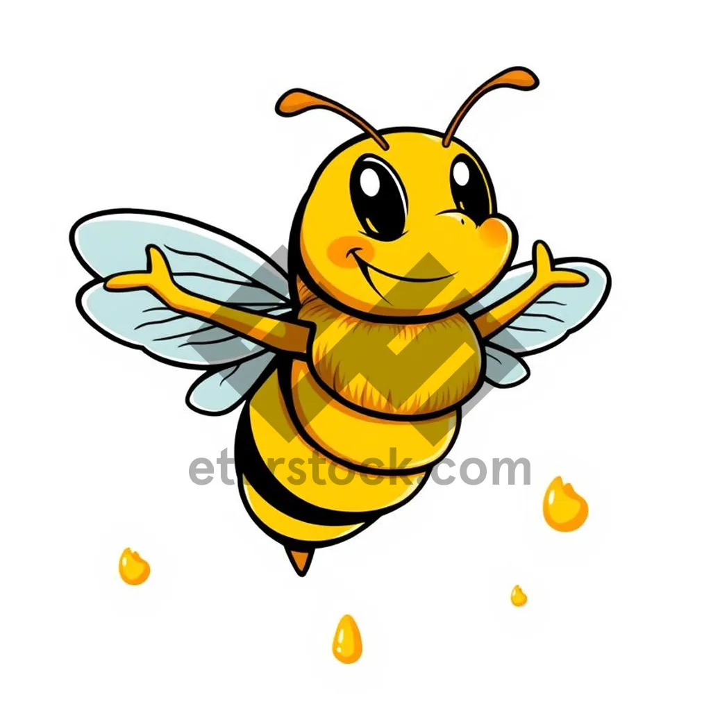 Picture of Happy Cartoon Animal with Wings Clip Art