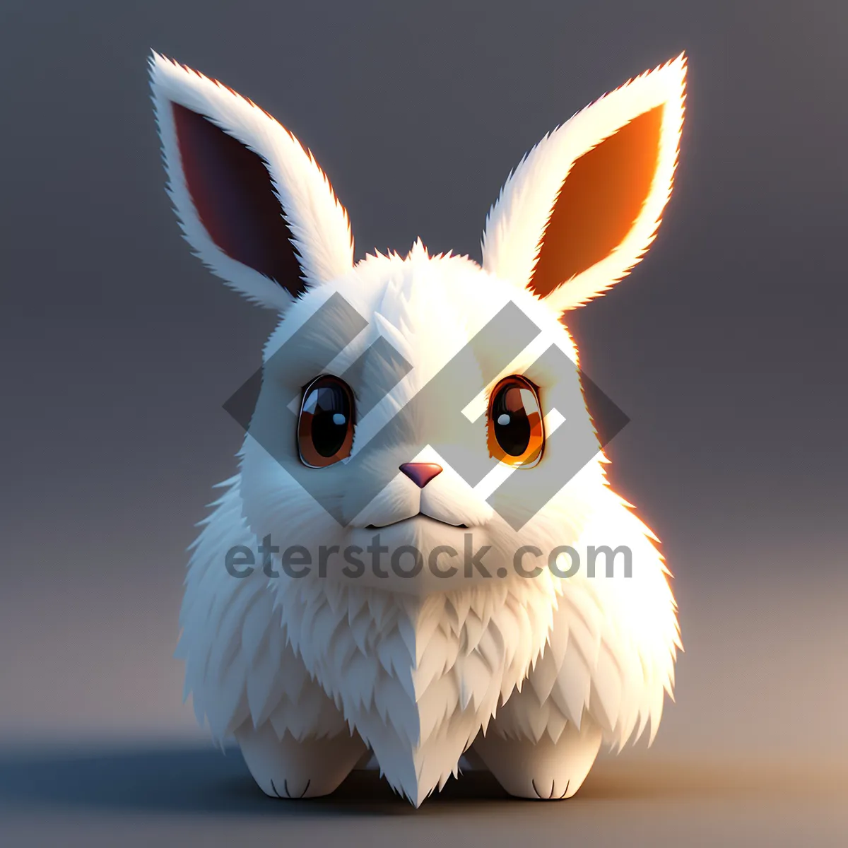 Picture of Cute fluffball bunny with soft ears