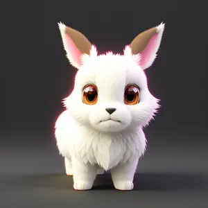 Fluffy Easter Kitty with Adorable Bunny Ears