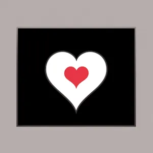 Symbolic Love: Heart Flag Icon Design