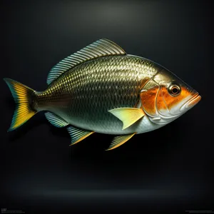 Vibrant Goldfish Swimming in Aquarium