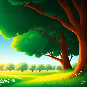 Vibrant Fields under the Sunny Sky