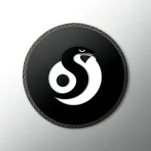 Modern Design Button: Shiny Black Circular Web Icon