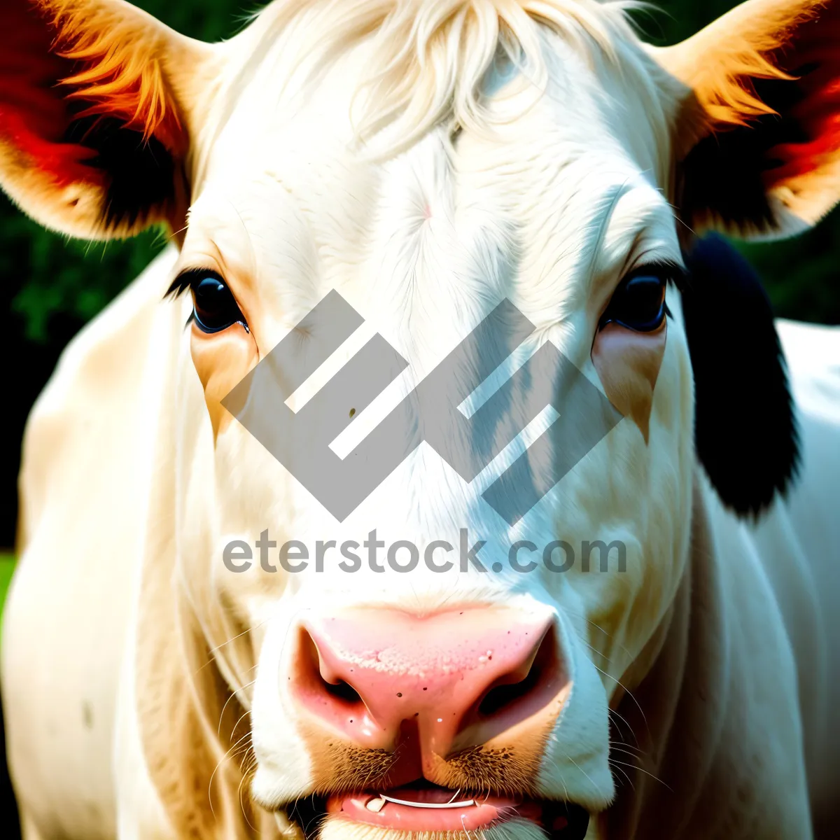 Picture of Rustic Livestock Scene: Cows Grazing in the Field