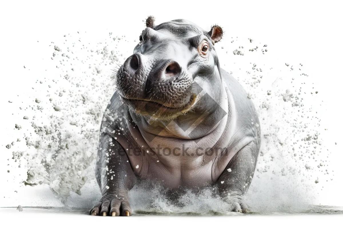 Picture of Wild Hippopotamus Portrait in Mammal Menagerie