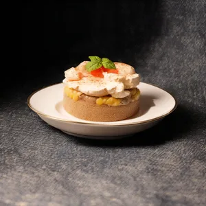 Vegetable salad plate with tasty creamy cheese