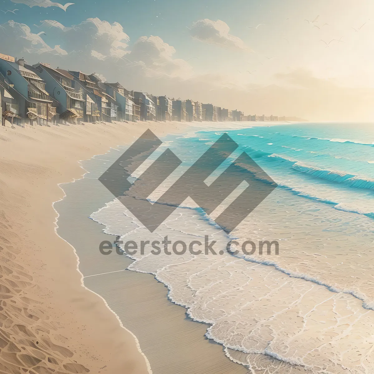 Picture of Sun-kissed Beach Paradise: Turquoise Waters and Sunny Sands