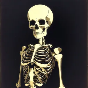 Frightening 3D Skull Sculpture: Terrifying Anatomical Haunted Bust
