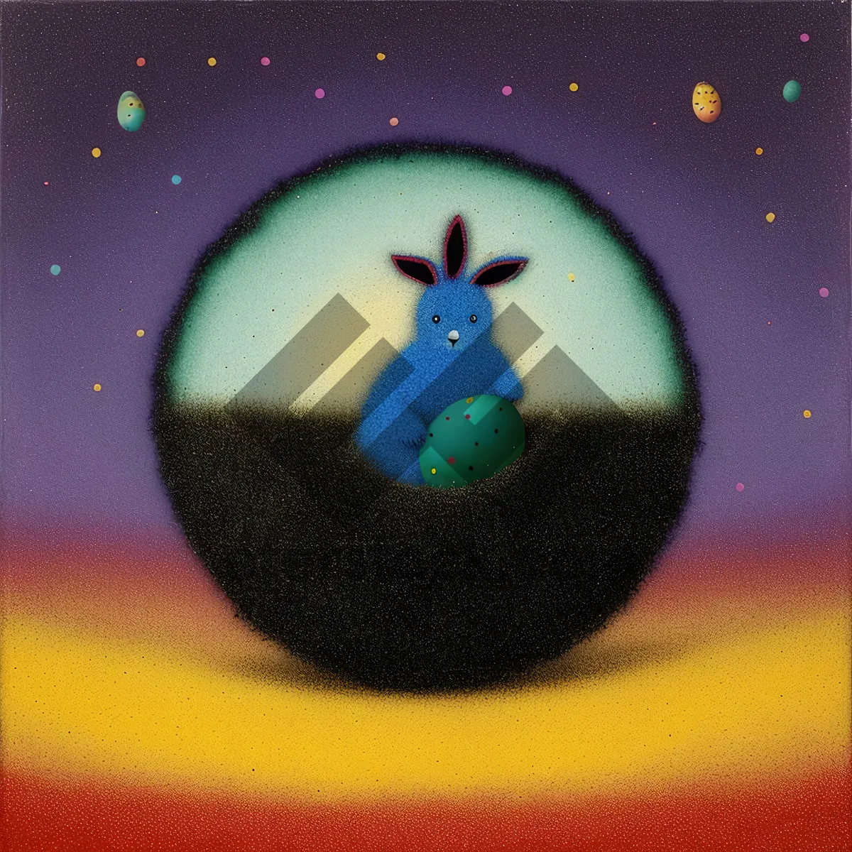 Picture of Glowing Celestial Sphere in Infinite Cosmos