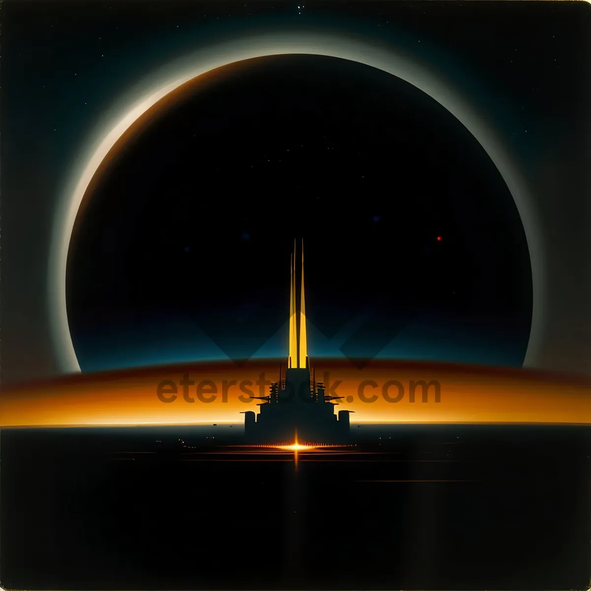 Picture of Fantasy Space Planet Digital Art Concept