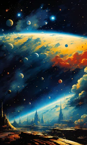 Space Fantasy Sky Bright Stars Wallpaper